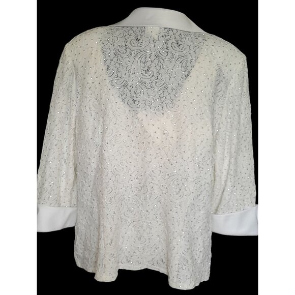 Vintage R & M Richards Size 18 Jeweled Evening Cocktail Holiday Tank Top & Jacke - Picture 6 of 8